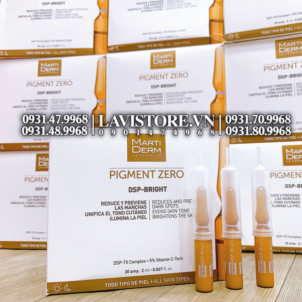 (10/2026) Tinh chất Marti Derm Pigment Zero DSP-BRIGHT 30 ống