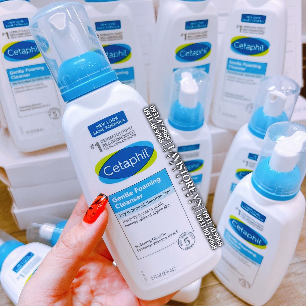 SRM Cetaphil tạo bọt Genltle Foaming Cleanser 236ml - XANH DƯƠNG