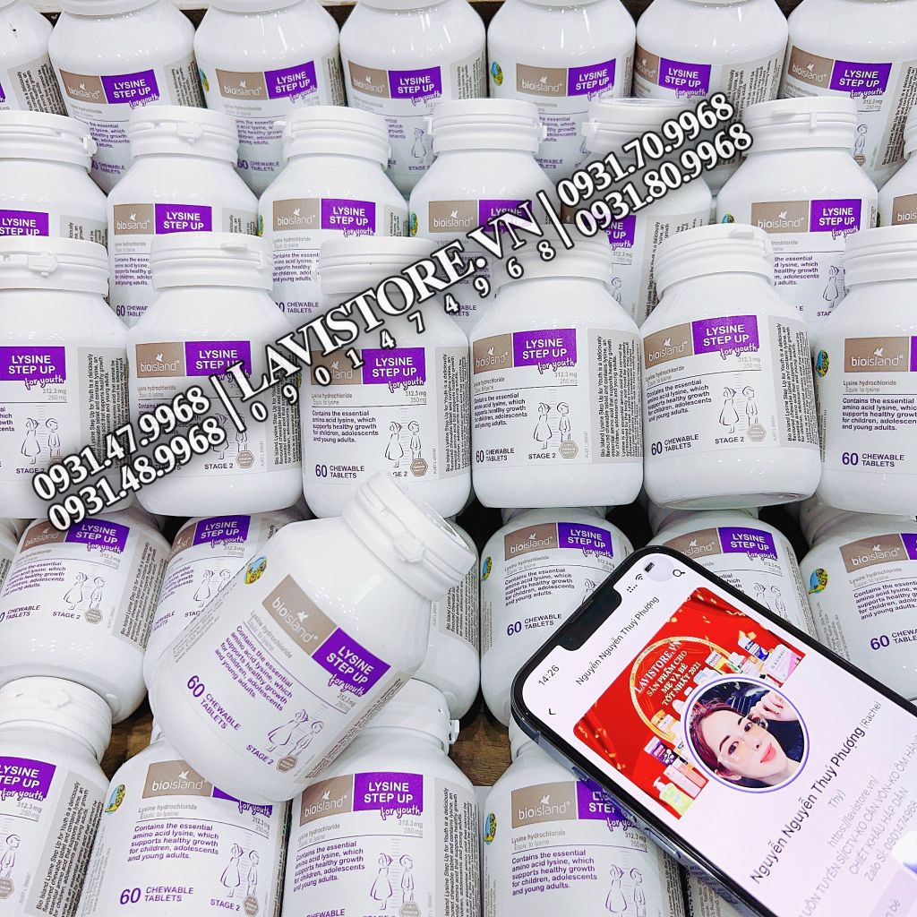 (02/2026) Lysine Bioisland dạng viên 60v