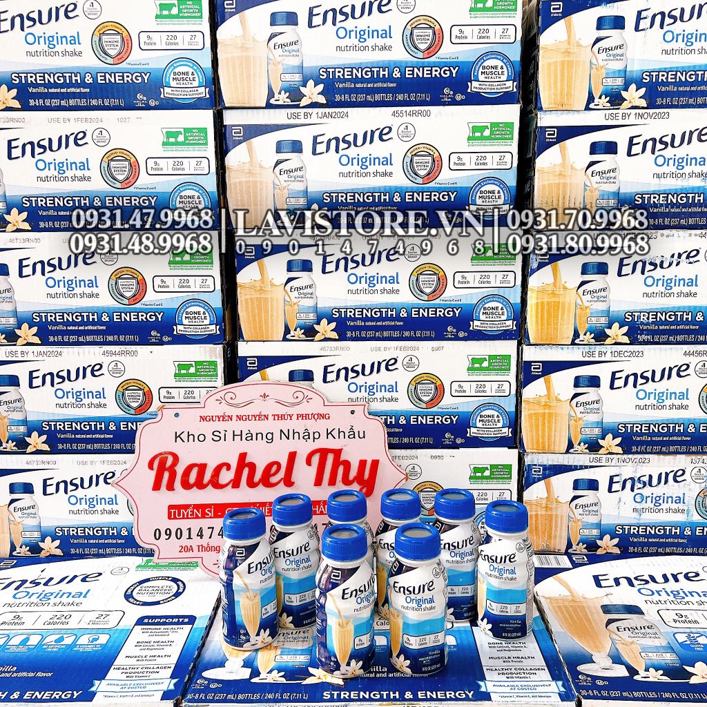 (03/2025) Sữa Ensure nước Mỹ 237ml - Vị Vani 24 chai
