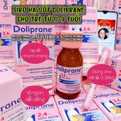 (01/2025) Siro hạ sốt Doliprane 2,4% của Pháp 100ml