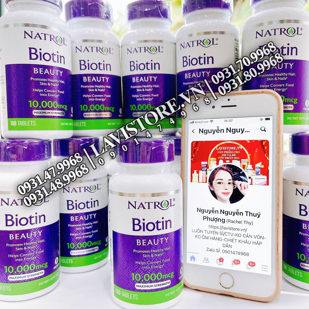 Viên uống Biotin Beauty 10,000mcg 100v