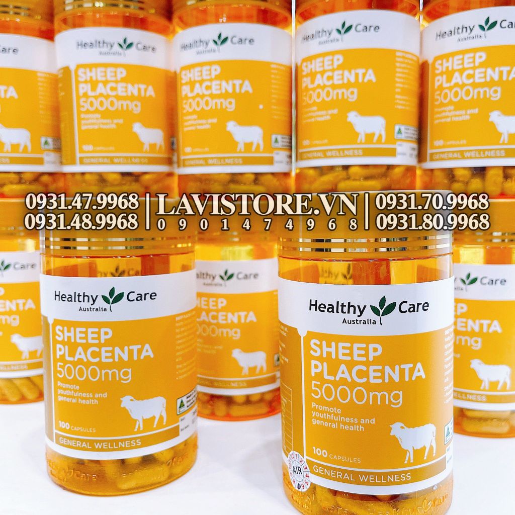 (02/2026) Nhau thai cừu Sheep Placenta 5000mg Healthy Care 100v