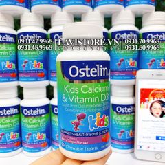(07/2025) Ostelin Kids Calcium D3 Chewable 90v (khủng long)