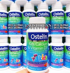 (07/2025) Ostelin Kids Calcium D3 Chewable 90v (khủng long)