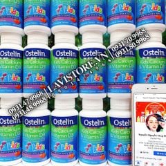 (07/2025) Ostelin Kids Calcium D3 Chewable 90v (khủng long)