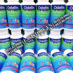 (07/2025) Ostelin Kids Calcium D3 Chewable 90v (khủng long)