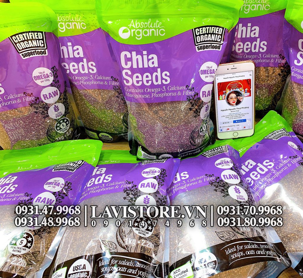 (09/2026) Hạt Chia Úc 1kg - TÚI MÀU TÍM