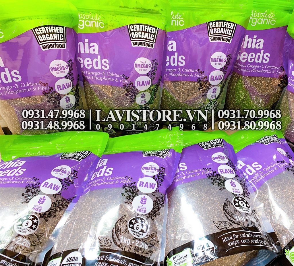 (09/2026) Hạt Chia Úc 1kg - TÚI MÀU TÍM