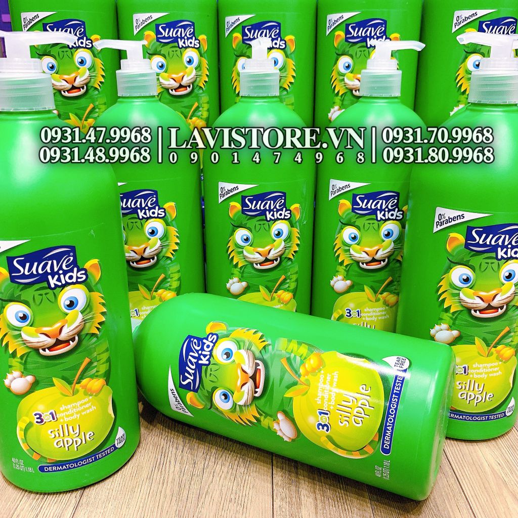 (08/2026) Sữa tắm 3in1 Suave Kids 1.18L Watermelon - DƯA HẤU