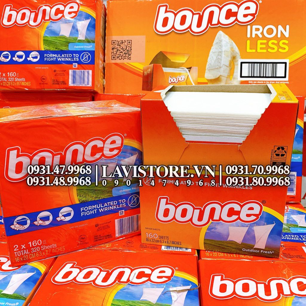 (MẪU MỚI ) Giấy thơm Bounce 5IN1 (2h x 160tờ)