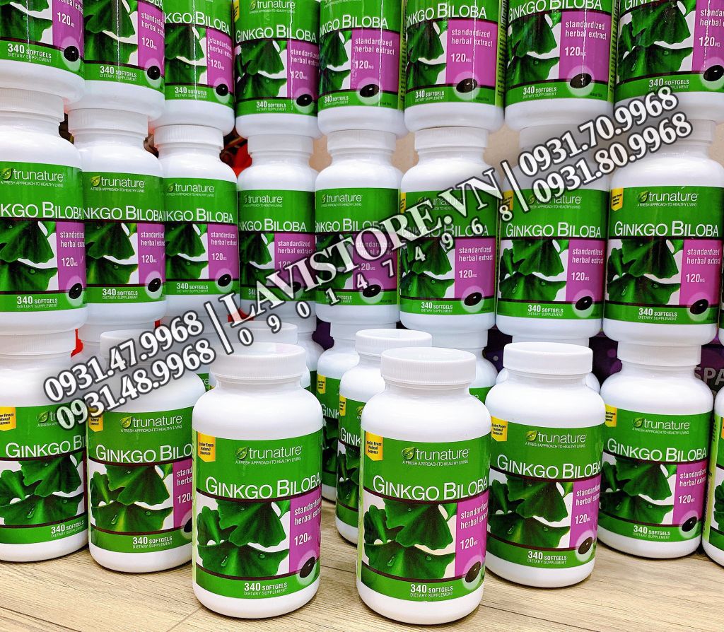 (12/2026) Bổ não MỸ Ginkgo Trunature 120mg 340v