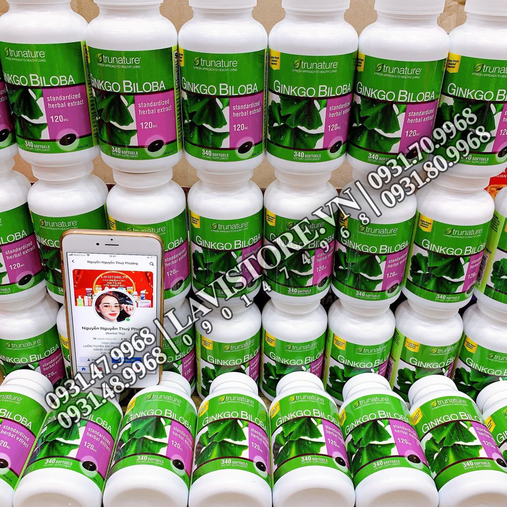 (12/2026) Bổ não MỸ Ginkgo Trunature 120mg 340v