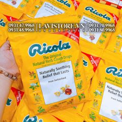 09/2023 (Tách set 26v) Kẹo Trị Ho Ricola Natural Herb Cough Drops 130 viên