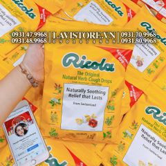09/2023 (Tách set 26v) Kẹo Trị Ho Ricola Natural Herb Cough Drops 130 viên