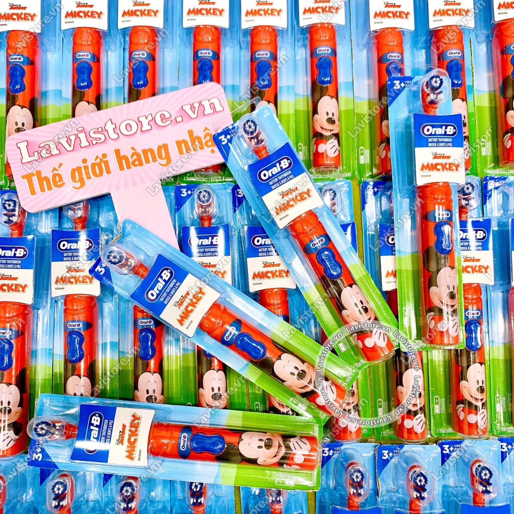 Bàn chải pin ORAL B cho bé 3+ (Mickey đỏ)