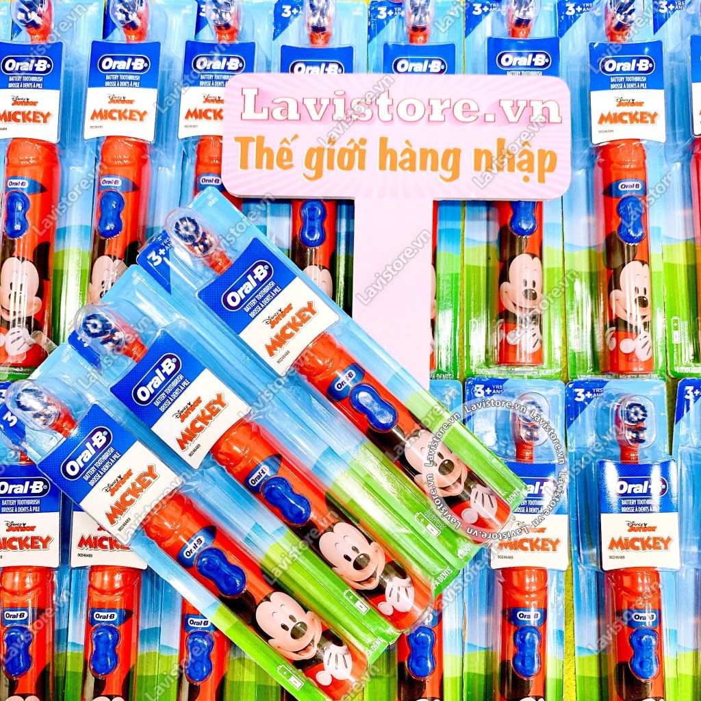 Bàn chải pin ORAL B cho bé 3+ (Mickey đỏ)