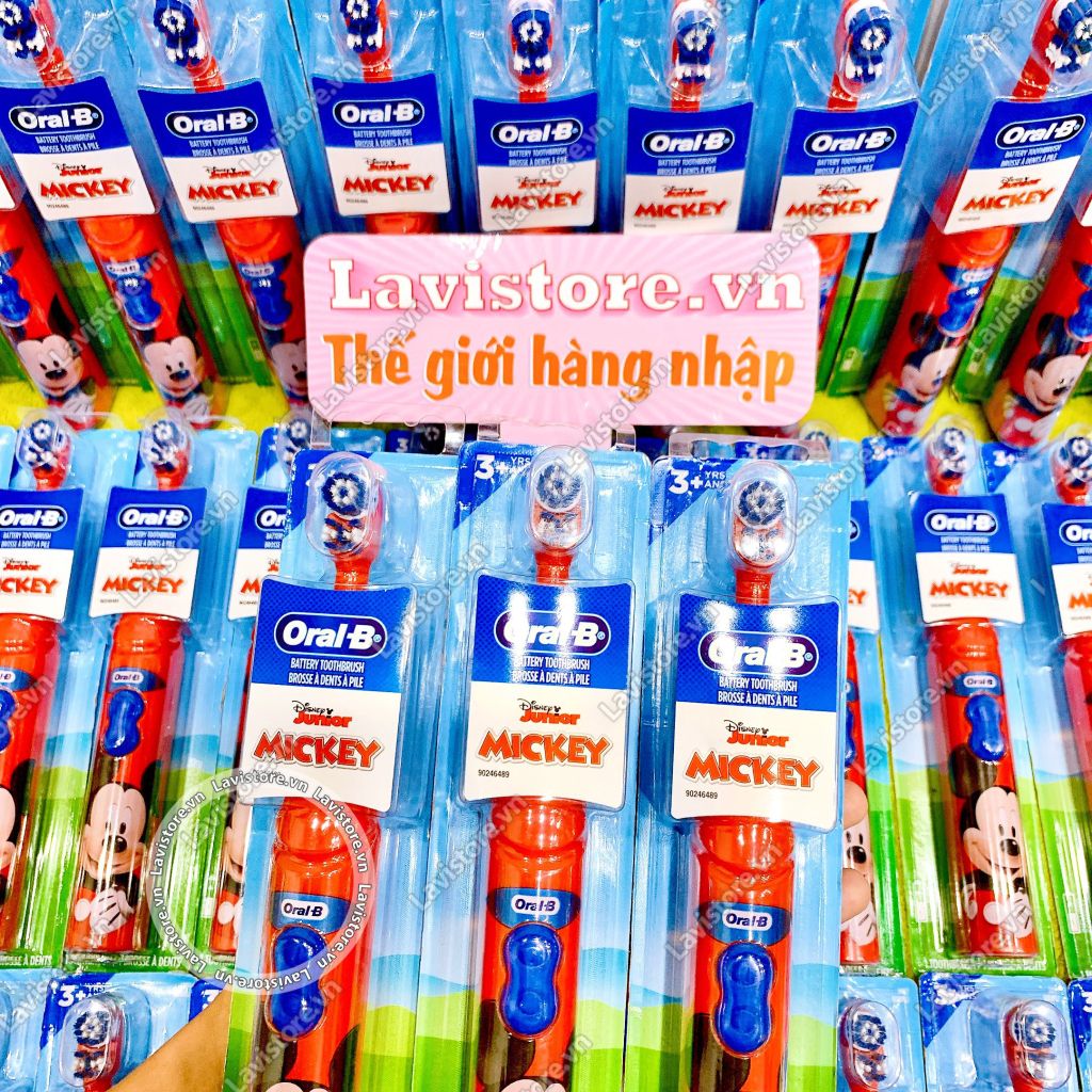 Bàn chải pin ORAL B cho bé 3+ (Mickey đỏ)