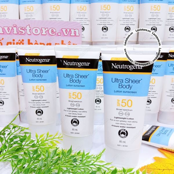 (08-11/2025) KCN Neutrogena Ultra Sheer BODY SPF50 85ml - Úc