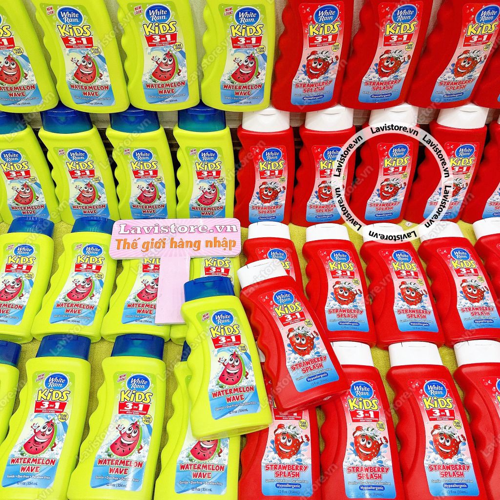 (11/2025) Sữa tắm gội White Rain Kids 3in1 354ml Mỹ - DƯA HẤU (Xanh lá)
