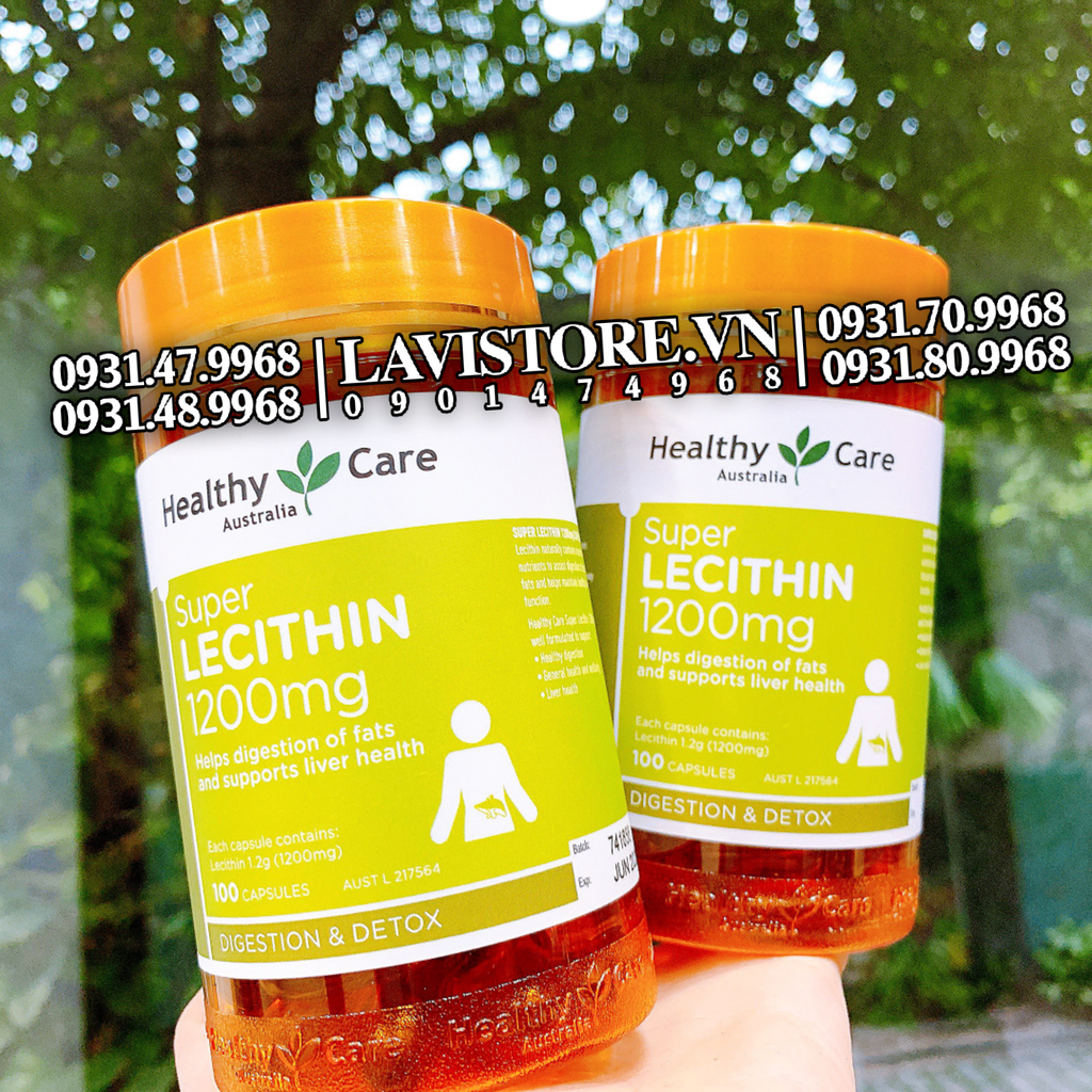 (11/2025-02/2026) Mầm đậu nành Super Lecithin 1200mg Healthy Care 100v