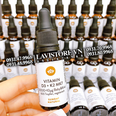 (11/2025) Vitamin D3 + K2 MK7 Sunday Natural 20ml