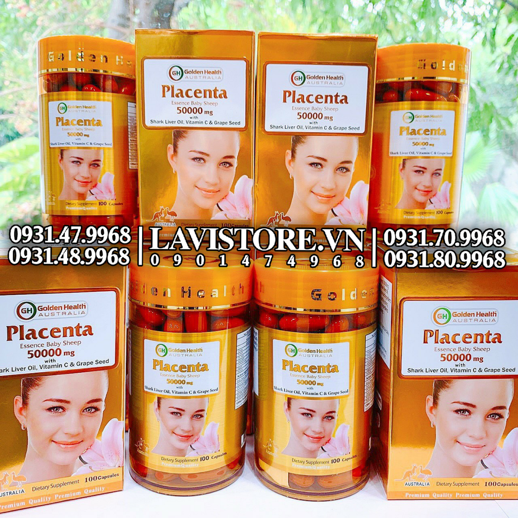 (02/2026) Nhau thai cừu Golden Health Placenta 50000mg 100v