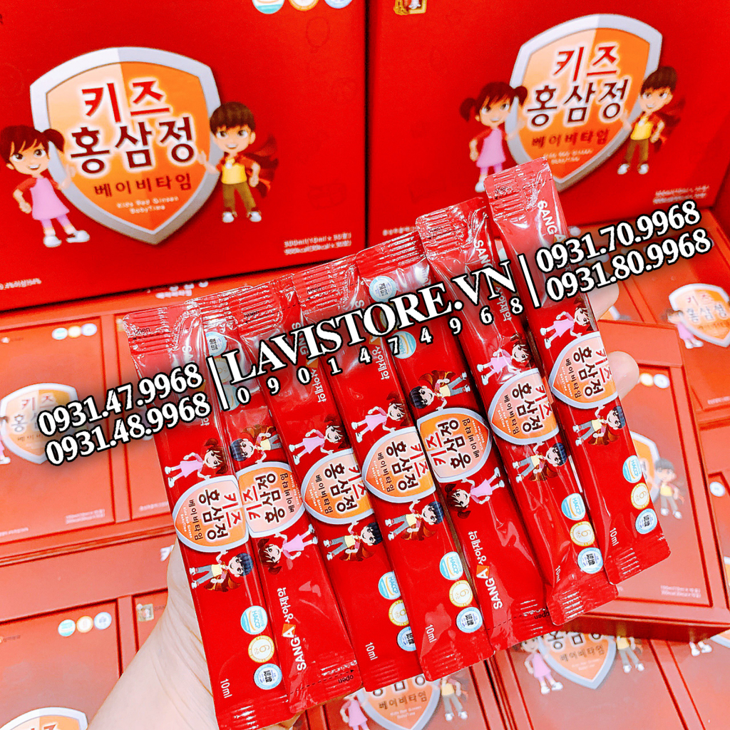 (09/2025) (HỘP ĐỎ) Hồng sâm Baby Sang A Ginsen Babytime (10ml x 30 gói)