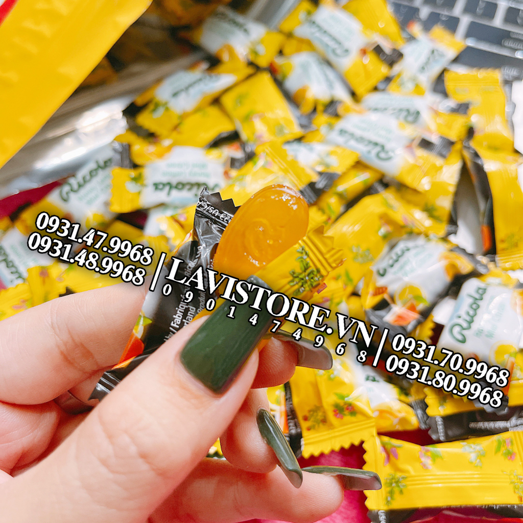 09/2023 (Tách set 26v) Kẹo Trị Ho Ricola Natural Herb Cough Drops 130 viên