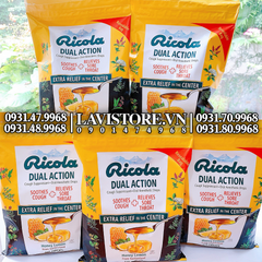 09/2023 (Tách set 26v) Kẹo Trị Ho Ricola Natural Herb Cough Drops 130 viên