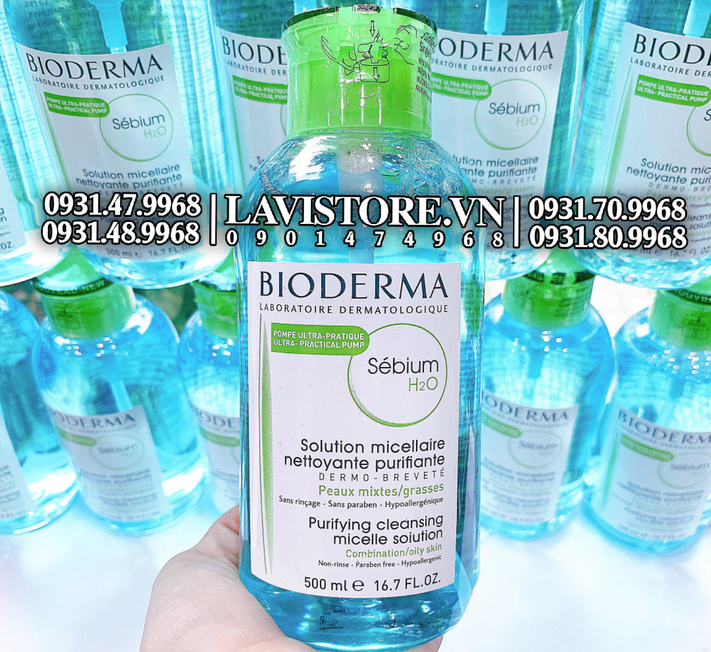 (07/2026) Tẩy trang Bioderma NẮP NHÚN 850ml - MÀU HỒNG