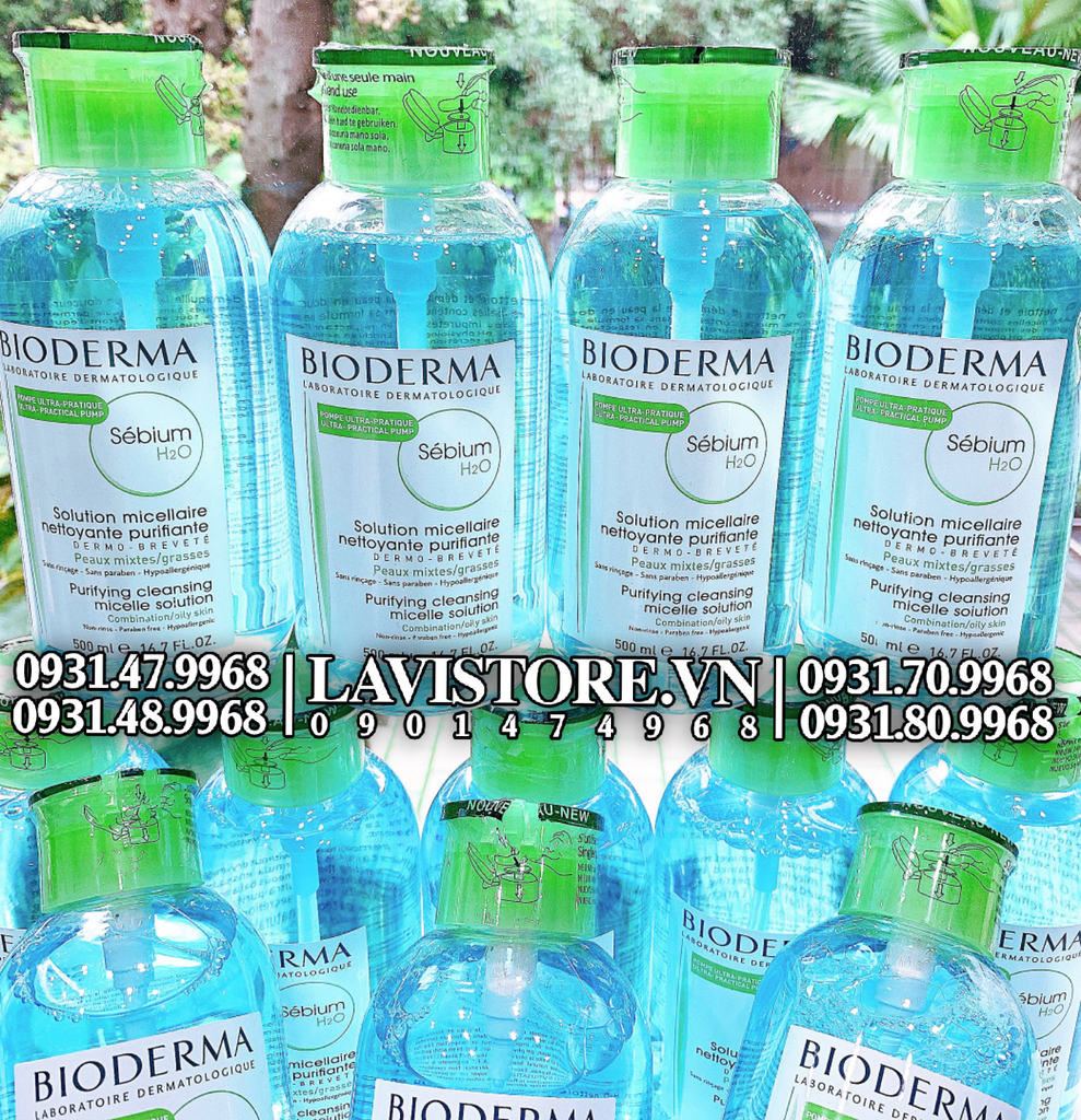 (07/2026) Tẩy trang Bioderma NẮP NHÚN 850ml - MÀU HỒNG