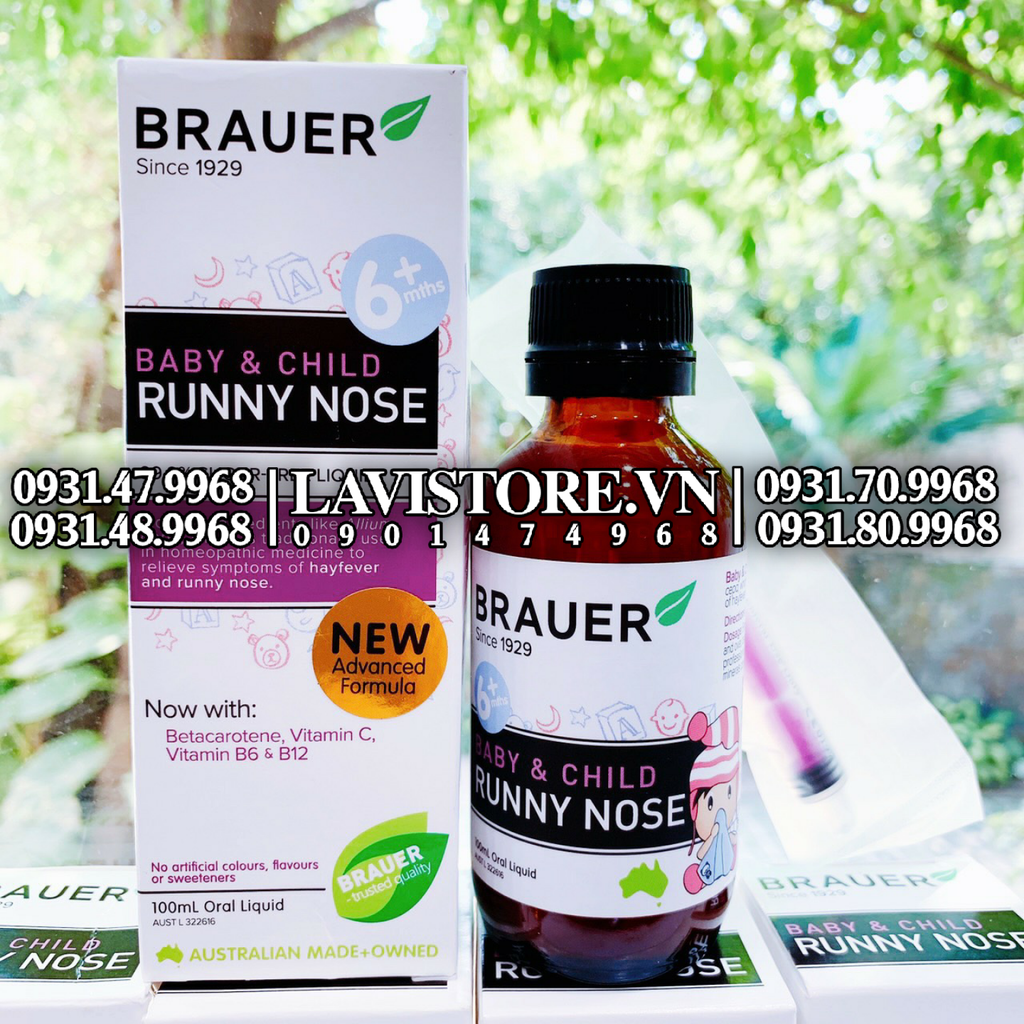 (08/2024) Siro trị sổ mũi Runny Nose Brauer 100ml