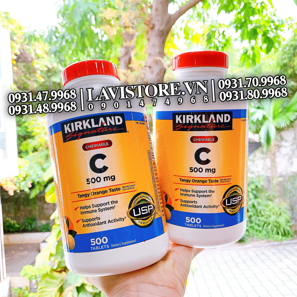 (10/2024) Viên ngậm Vitamin C 500mg Kirkland 500v