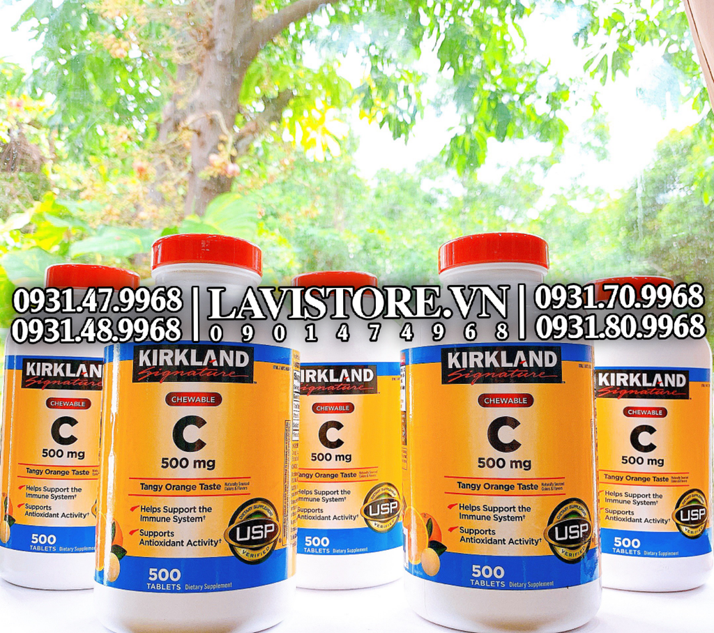 (10/2024) Viên ngậm Vitamin C 500mg Kirkland 500v