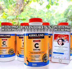 (10/2024) Viên ngậm Vitamin C 500mg Kirkland 500v