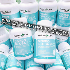 (02/2027) Bổ não Ginkgo Biloba 2000 Healthy Care 100v