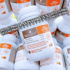 (08/2026) Milk Calcium Bioisland cho bé 90 viên