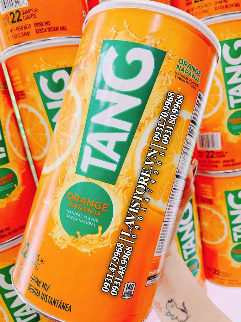 (01/2025) Bột cam TANG 2.04kg (HỘP THIẾC LỚN)