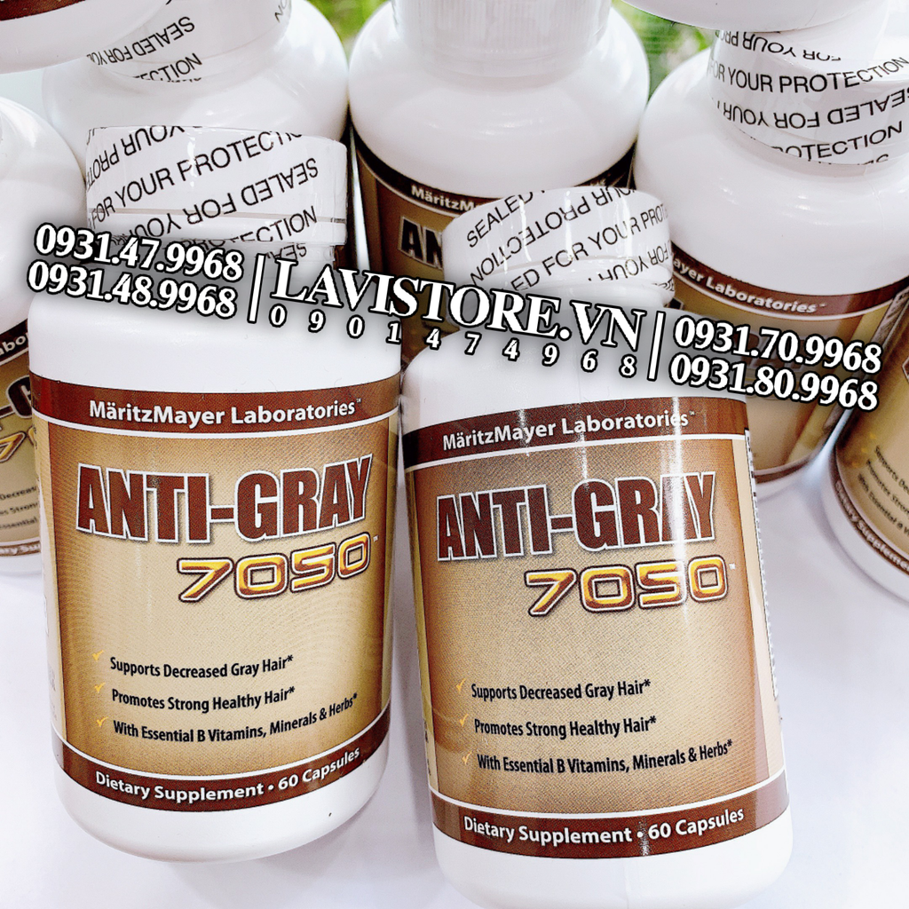 (12/2025) Viên uống trị tóc bạc Anti-Gray 7050 60 viên Mỹ