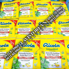 09/2023 (Tách set 26v) Kẹo Trị Ho Ricola Natural Herb Cough Drops 130 viên