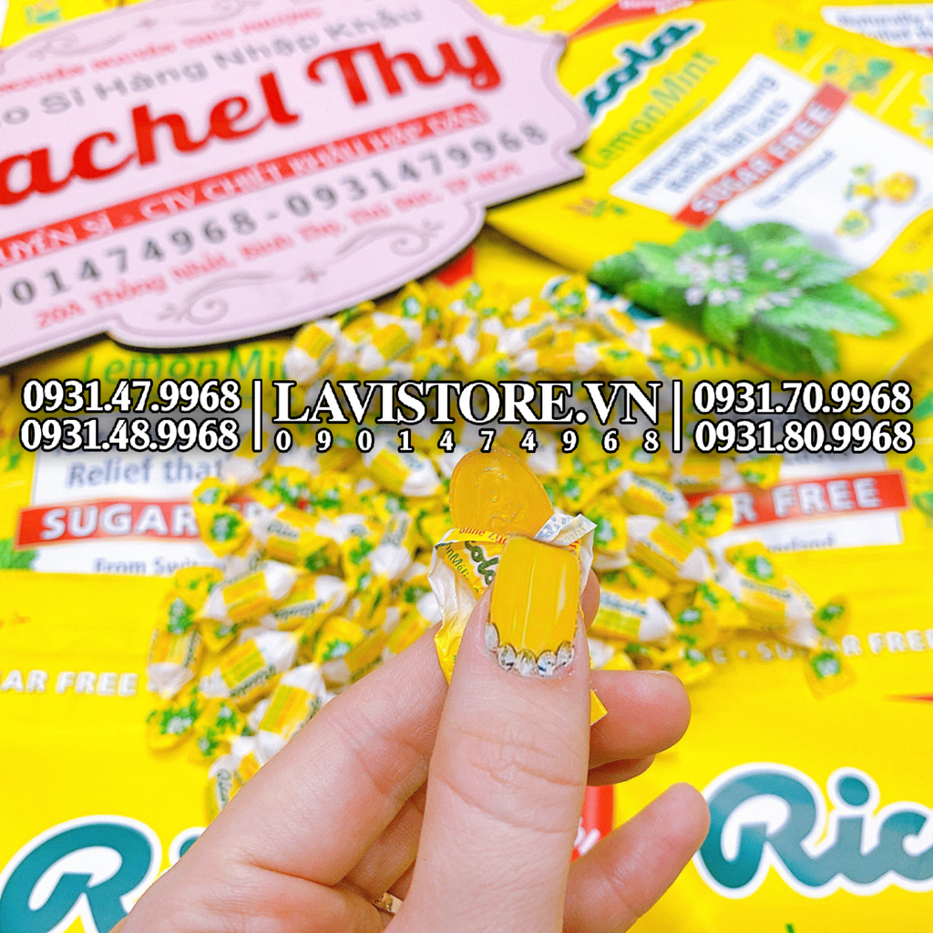 09/2023 (Tách set 26v) Kẹo Trị Ho Ricola Natural Herb Cough Drops 130 viên