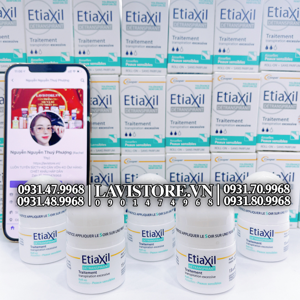 (08/2026) Lăn khử mùi Etiaxil 15ml - XANH LÁ