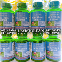 (12/2026) Giải độc gan Milk Thistle Extract 1000mg Puritan's Pride 180v