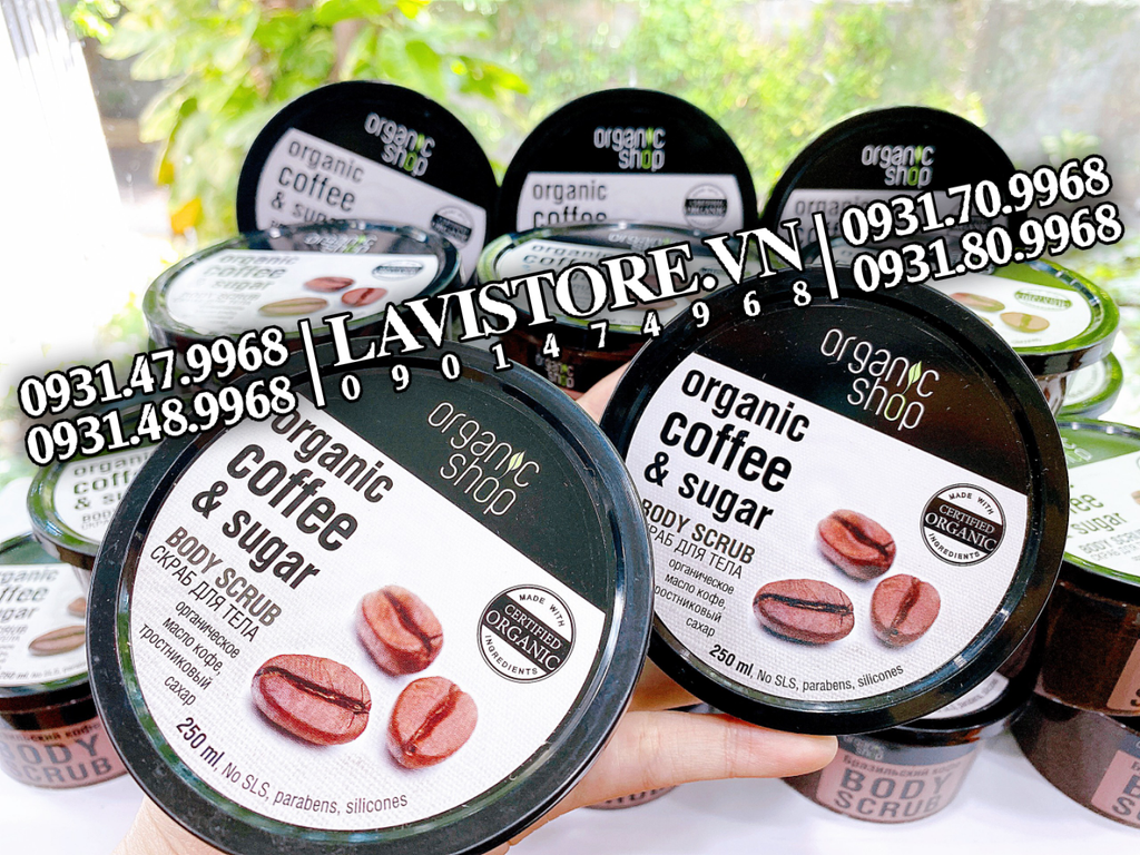 (02-03/2025) TDC cà phê Body Scrub Organic Shop 250ml