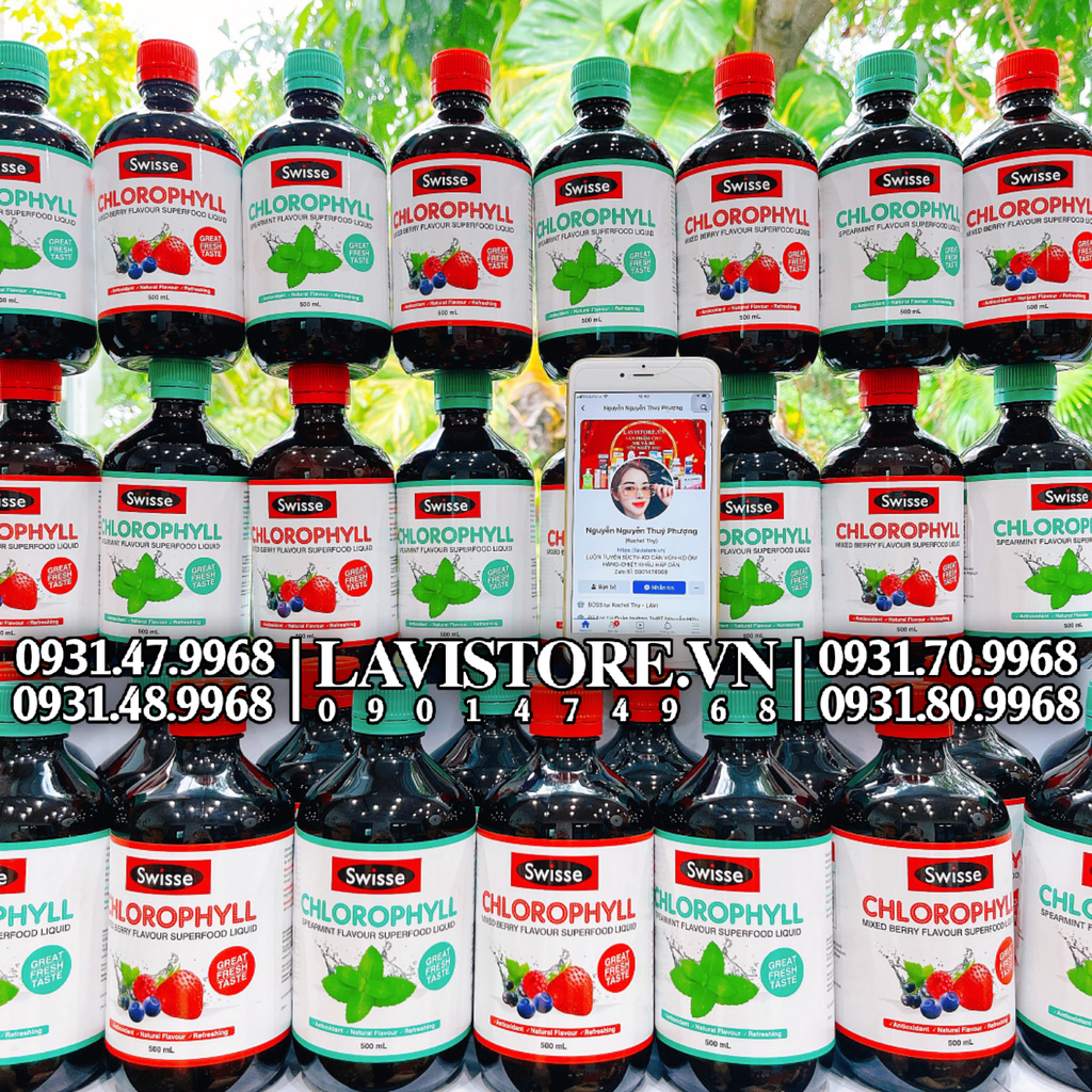 (10/2024) Nước diệp lục Swisse 500ml (Bạc Hà)