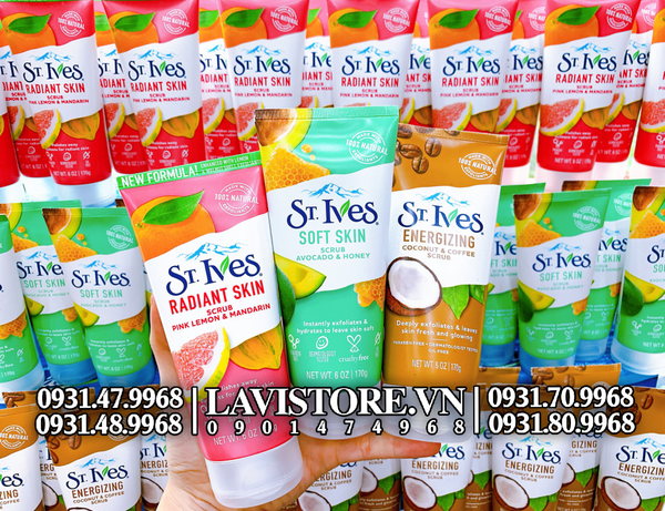 (XANH LÁ) SRM ST.Ives Avocado & Honey 170g