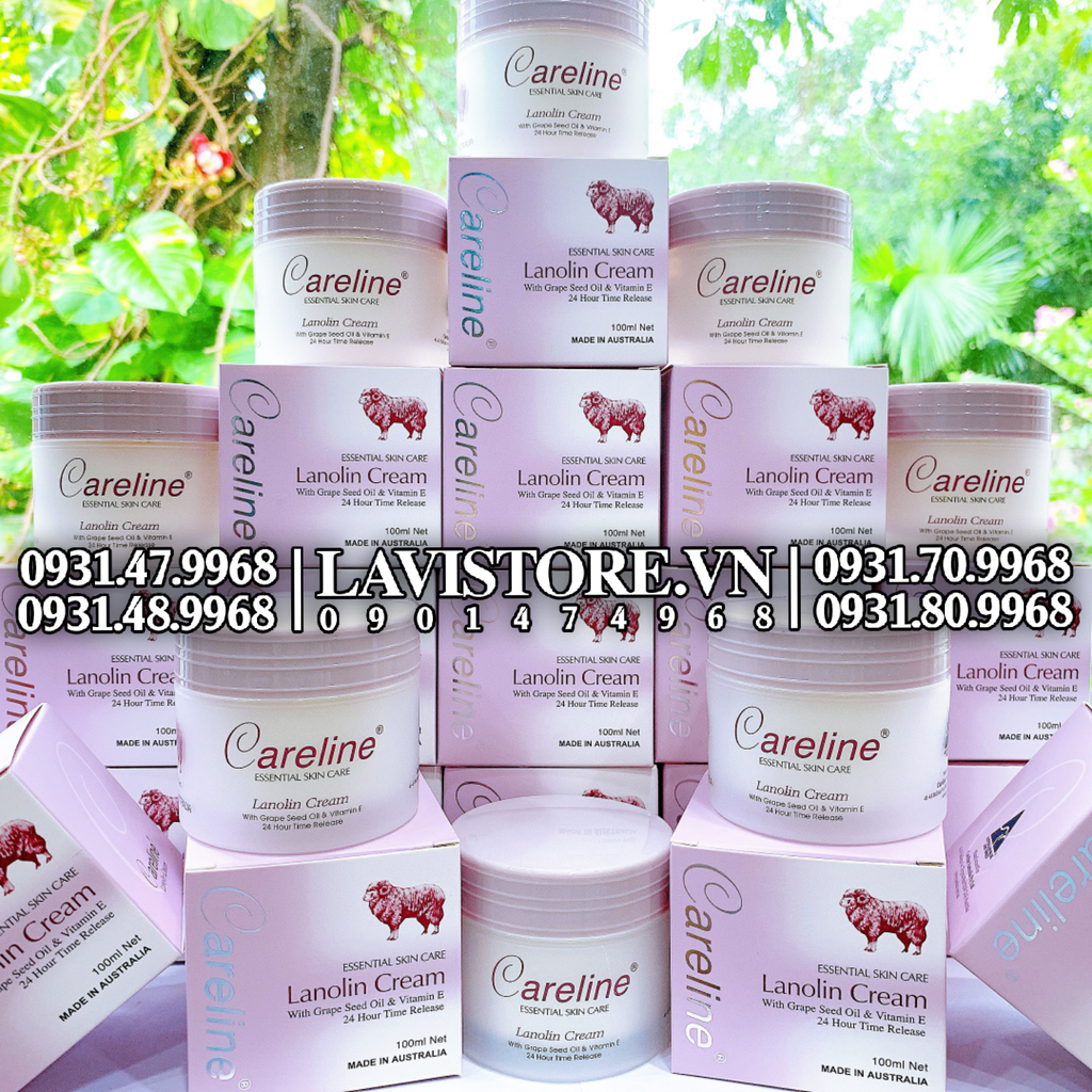 (08/2025) Kem cừu Careline Lanolin Úc 100ml - CAM (chống lão hoá)