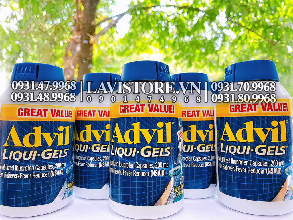 (08/2023) Thuốc giảm đau Advil 200v dạng Gel