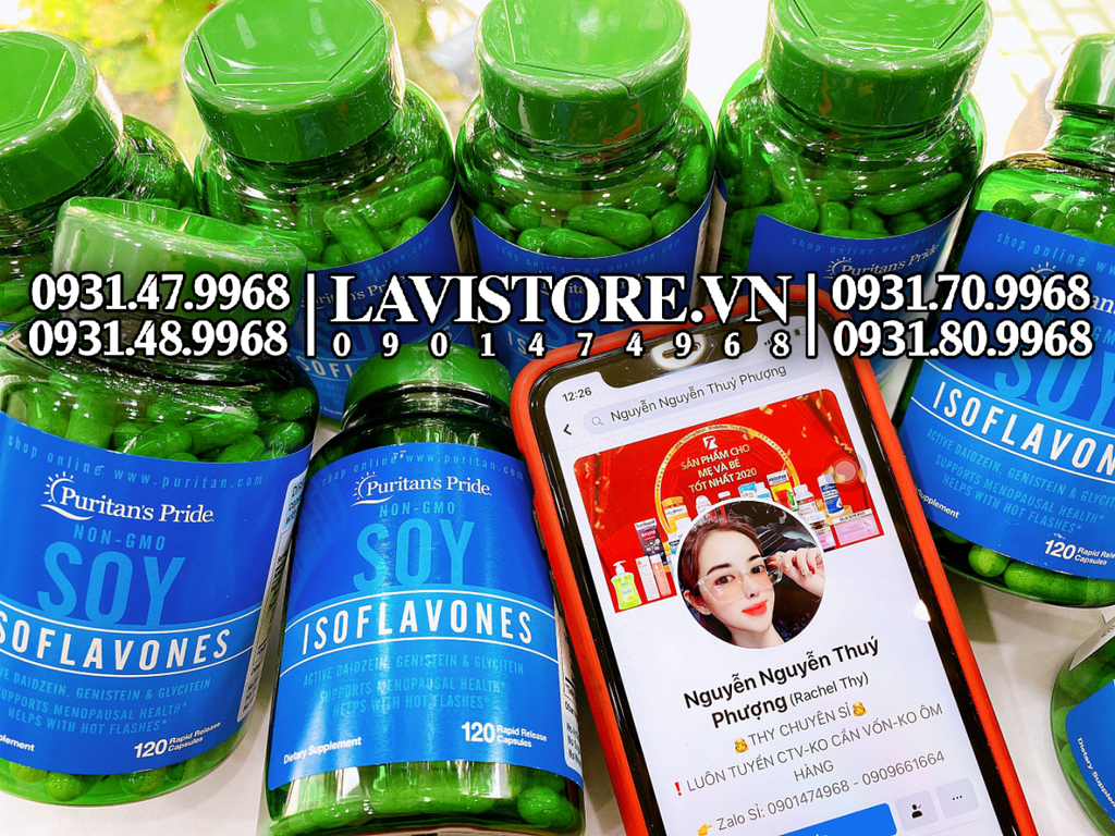 (12/2024) Mầm đậu nành SOY Puritan's Pride 120v